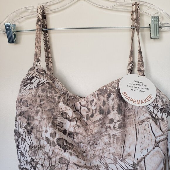 Brown and Cream with Rhinestones Contour by Reef Size 14 Bra 38C - Picture 4 of 6